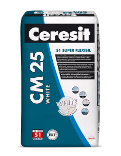 Adeziv Ceresit CM 25 adeziv flexibil pentru placari ceramice si din piatra naturala in medii permanent umede