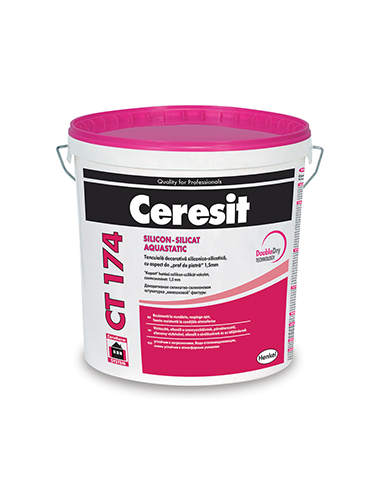 Ceresit CT 174 Tencuiala decorativa siliconico-silicatica cu aspect de «praf de piatra»