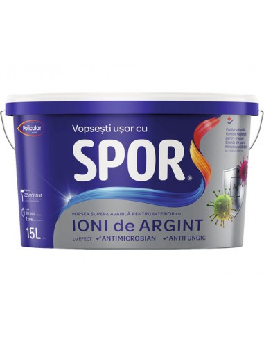 SPOR Ioni Argint vopsea Alba int 15L