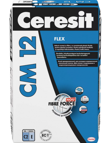 Adeziv Ceresit CM 12 adeziv flexibil cu consistenta plastic fluida pentru placi ceramice